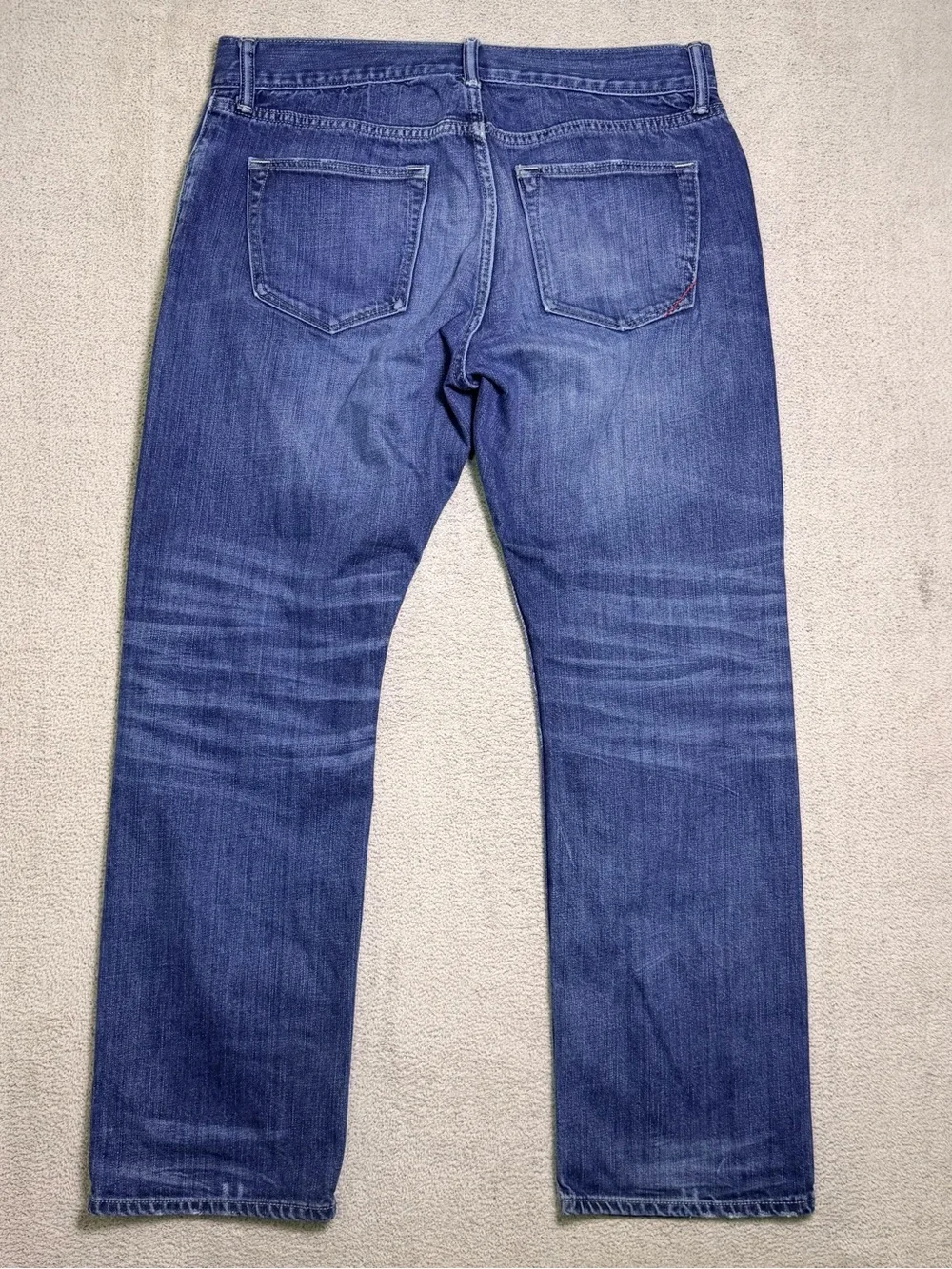 Banana Republic Vintage Straight Jeans Mens 34x30 Medium Wash Denim Whisker Fade
